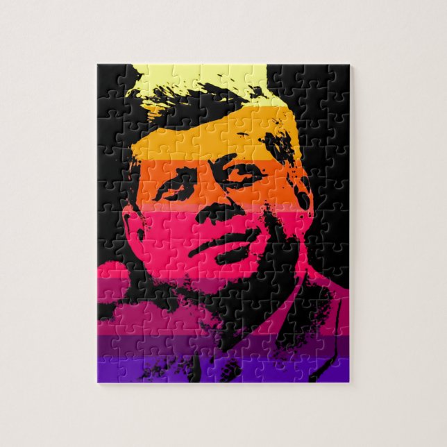 Pop Art Jack JFK John F. Kennedy Puzzle (Vertikal)