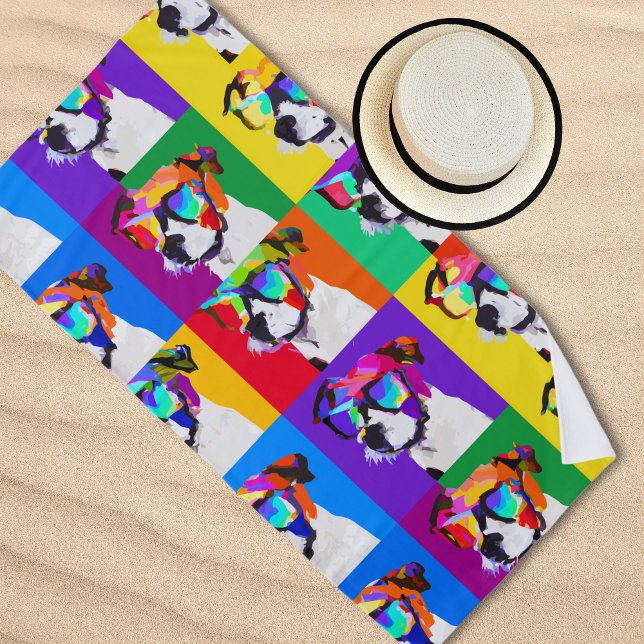 Pop Art Jack Russell Terriers Strandtuch (Pop Art Jack Russell Terriers Beach Towel)