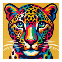 Pop Art Jaguar 12 x 12 Akrylwall Art