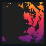 Pop Art Jamaica Rastafarian Lion Poster<br><div class="desc">Lion Digital Artwork - Lion Head Computer Animal Art - Jamaikanischer Pop Kunst - Wilde Big Cats Computerbilder</div>