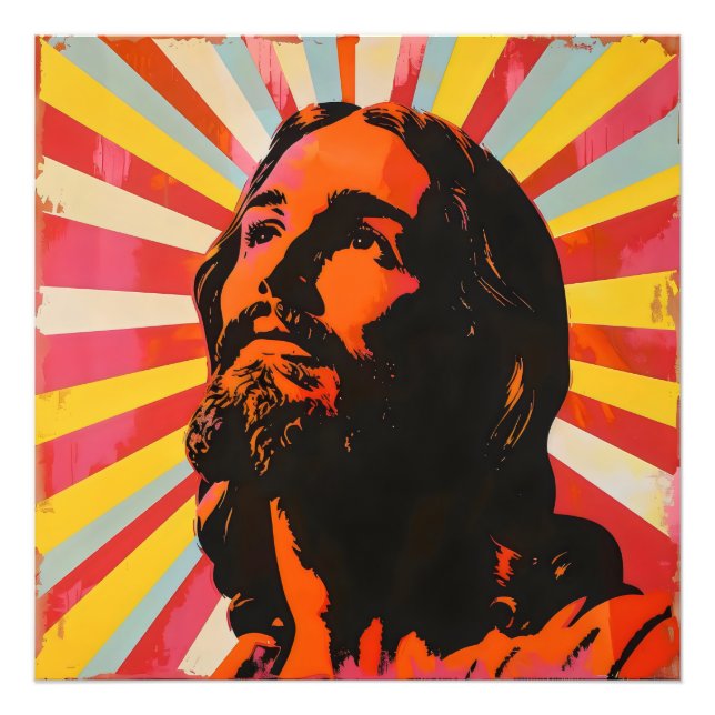 Pop Art Jesus Christus Fotodruck (Vorne)