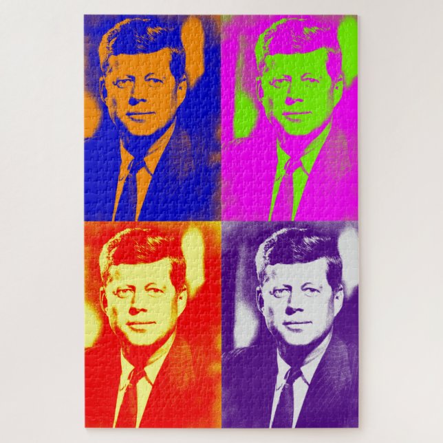 Pop Art JFK John F. Kennedy Puzzle (Vertikal)