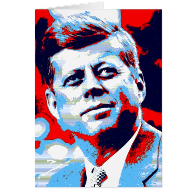 Pop Art JFK John F. Kennedy Red Blue (Vorne)