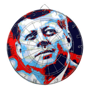 Pop Art JFK John F. Kennedy Red Blue Dartscheibe
