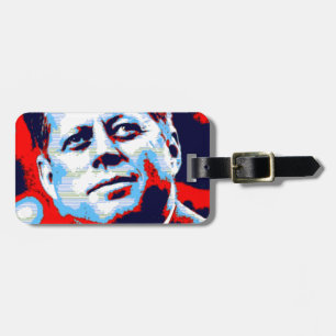 Pop Art JFK John F. Kennedy Red Blue Gepäckanhänger