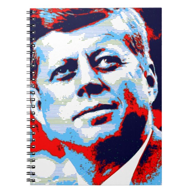 Pop Art JFK John F. Kennedy Red Blue Notizblock (Vorderseite)