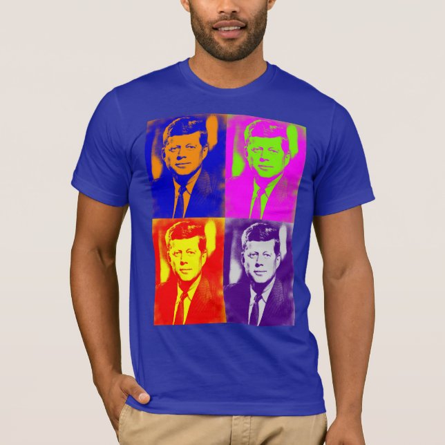 Pop Art JFK John F. Kennedy T-Shirt (Vorderseite)