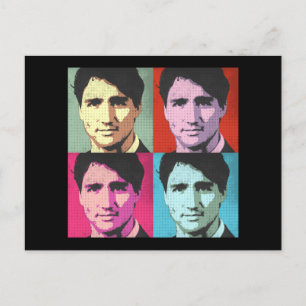 Pop Art Justin Trudeau - Vollformat -.png Postkarte