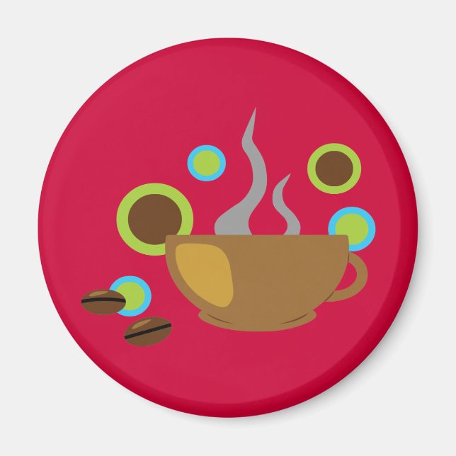 Pop-Art-Kaffee Magnet (Vorne)