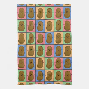 Pop-Art-Kartoffel Geschirrtuch