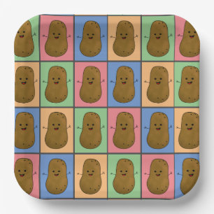 Pop-Art-Kartoffel Pappteller