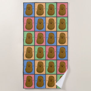 Pop-Art-Kartoffel Strandtuch