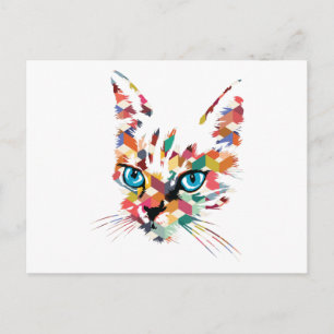 POP ART KATZE POSTKARTE