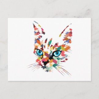 POP ART KATZE POSTKARTE