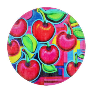 Pop Art Kirsch-Burst Schneidebrett
