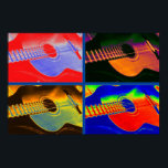 Pop Art Klassische spanische Gitarre Poster<br><div class="desc">Grafik-Designs Illustrationen von Musikinstrumenten - klassisches Gitarrenwerk im Pop</div>