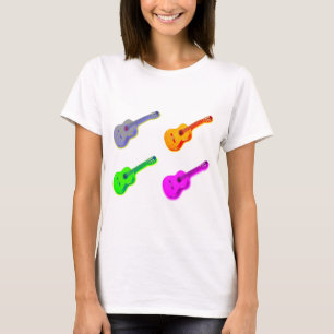 Pop Art Klassische spanische Gitarre T-Shirt