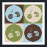 Pop Art Knittern Poster<br><div class="desc">Pop Art Knitting. Erleben Sie dieses lustige Design mit Ihrem Hobby,  Beruf oder Besessenheit auf großen T - Shirt,  Aufklebern & vielem mehr. Sie machen auch tolle Geschenke!</div>