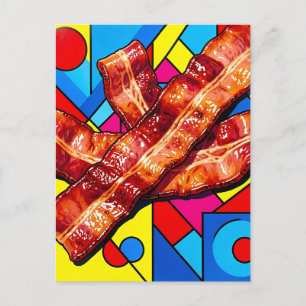 Pop Art Knuspriger Speck Postkarte