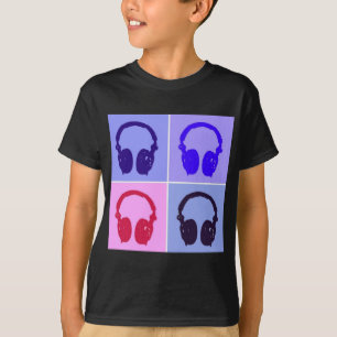 Pop Art Kopfhörer T-Shirt