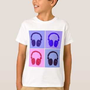 Pop Art Kopfhörer T-Shirt