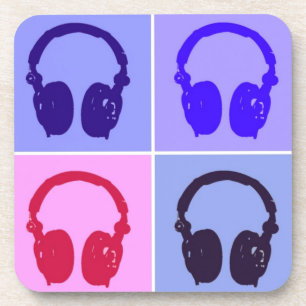 Pop Art Kopfhörer Untersetzer