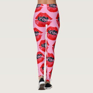 Pop Art Kuss Lippen Wiederholung Leggings