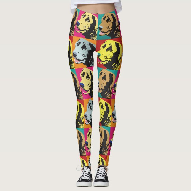Pop Art Labrador Retriever Leggings (Vorderseite)