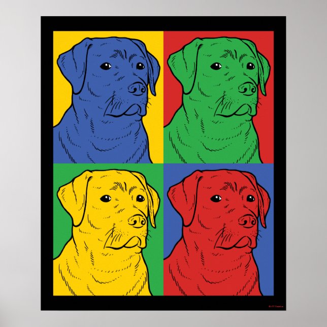 Pop Art Labrador Retriever Poster (Vorne)