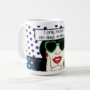 Pop Art Lady Coffee Tasse