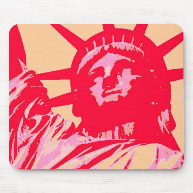 Pop Art Lady Liberty New York City Mousepad (Vorne)
