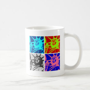 Pop Art Lady Liberty New York City Tasse