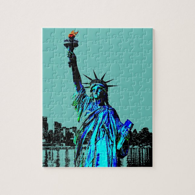 Pop Art Lady Liberty Puzzle (Vertikal)