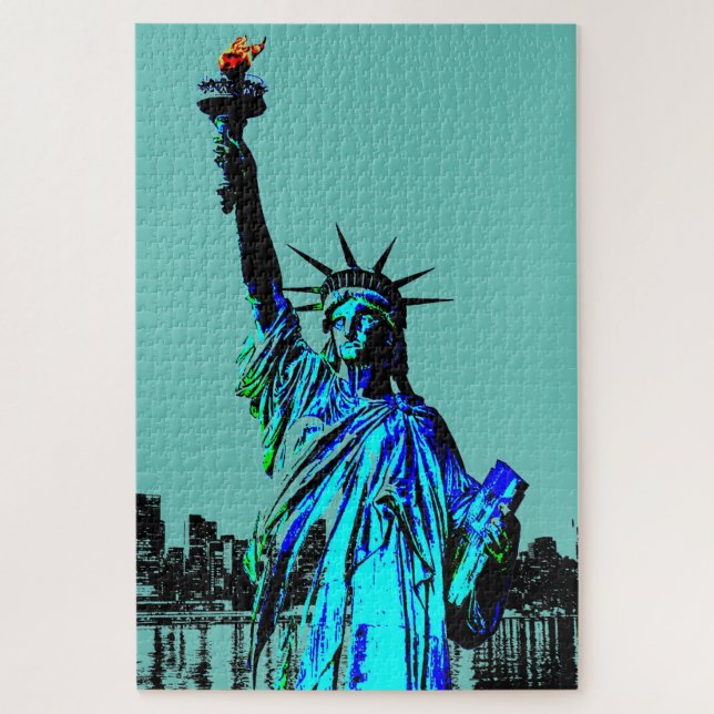 Pop Art Lady Liberty Puzzle (Vertikal)
