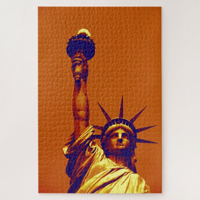 Pop Art Lady Liberty Puzzle (Vertikal)