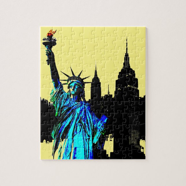 Pop Art Lady Liberty Puzzle (Vertikal)