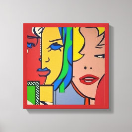 Pop Art Leinwand Malerei in Roy Lichtenstein Stil