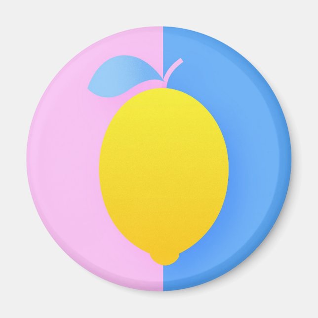 Pop Art lemon Magnet (Vorne)