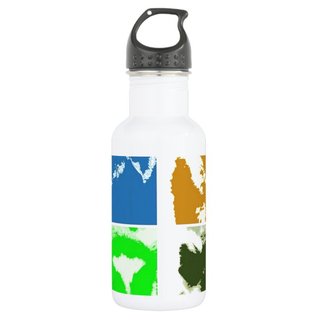 Pop Art Lemurs Trinkflasche (Vorderseite)