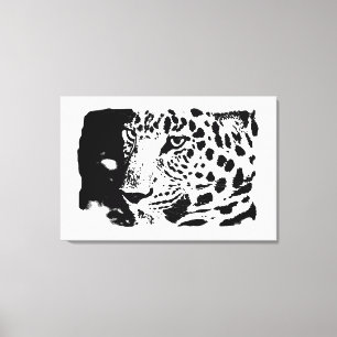 Pop Art Leopard Wrapped Canvas Leinwanddruck