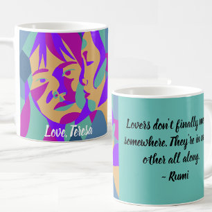 Pop Art Lesbian Valentine's Day   Rumi Zitat Kaffeetasse