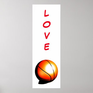 Pop Art Liebe Basketball Doster Poster