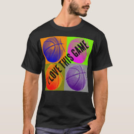 Pop Art Liebe Basketball Spiel T-Shirt