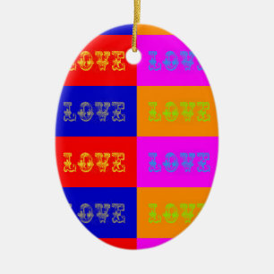 Pop Art Liebe Keramik Ornament