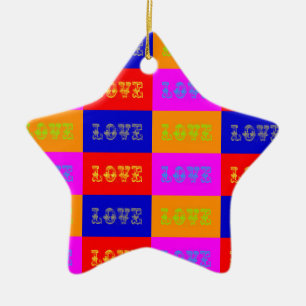 Pop Art Liebe Keramikornament