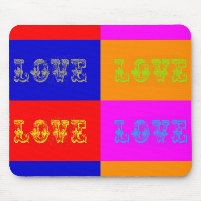 Pop Art Liebe Mousepad (Vorne)