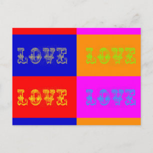Pop Art Liebe Postkarte