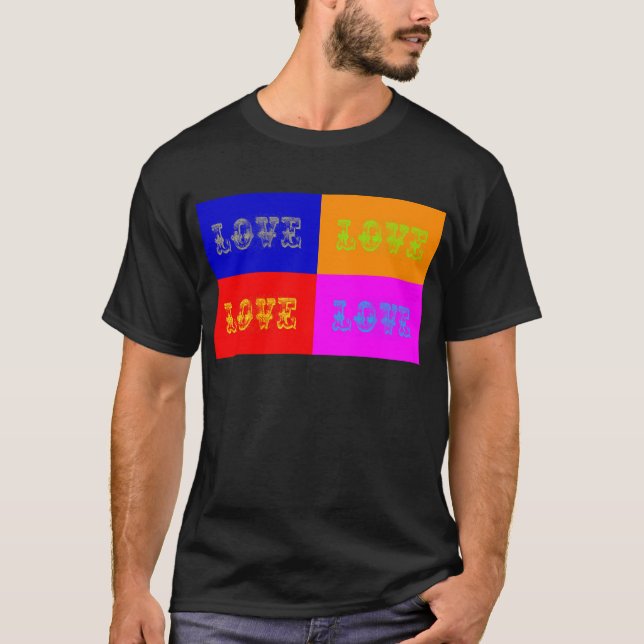 Pop Art Liebe T-Shirt (Vorderseite)