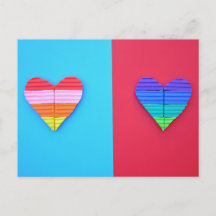 Pop Art Liebe Twin Rainbow Hearts