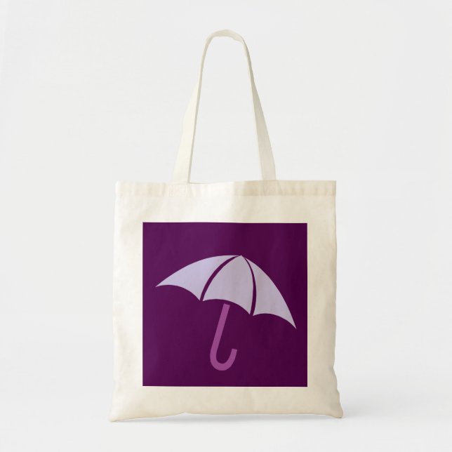 Pop Art Lila Umbrella Tragetasche (Vorne)
